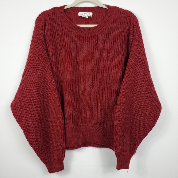 H&M Sweaters - H&M L.O.G.G Burgundy Oversized Sweater
